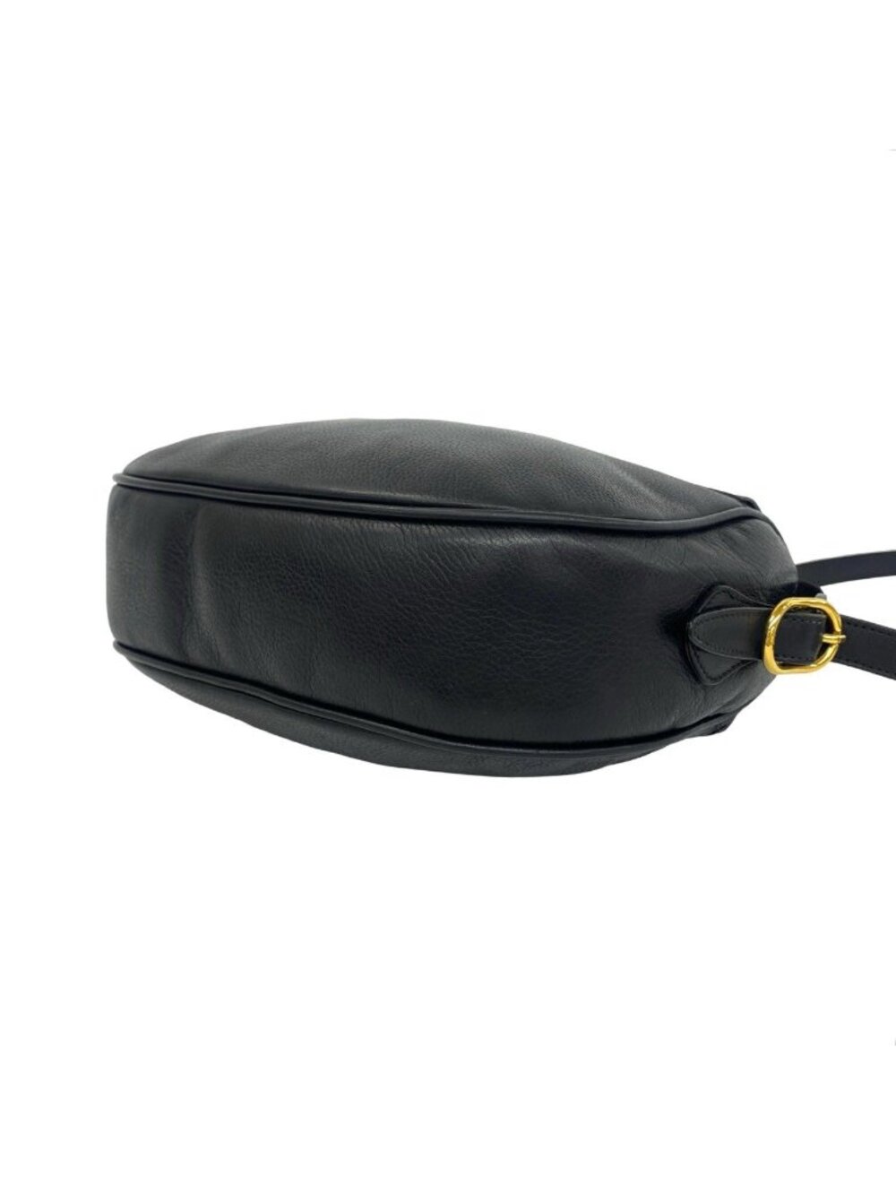 Gucci Vintage GG Logo Leather Shoulder Bag Pochette Crossbody Black - Picture 8 of 9
